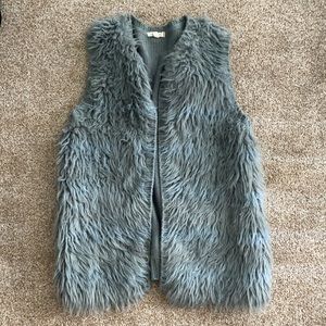 Grey fur vest